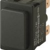 Pushbutton switch, 2 pole, black, unlit , 16 (4) A/250 VAC, IP40, 1661.0201