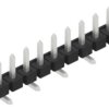 Pin header, 9 pole, pitch 2.54 mm, angled, black, 10059024