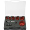 Exact 70616 Hole Saw Set 10-Piece HSS Bi-Metal Variable Teeth 40mm
