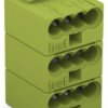 Socket terminal block, 2 pole, 5.0-6.0 mm², clamping points: 4, light green, clamp connection, 6 A, 243-742