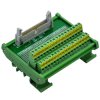 CZH-LABS DIN Rail Mount IDC-34 Male Header Connector Breakout Board Interface Module, IDC Pitch 0.1", Terminal Block Pitch
