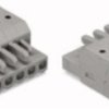 Socket header, 3 pole, pitch 5 mm, angled, gray, 2231-103/026-000/133-000