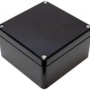 Polyester enclosure, (L x W x H) 160 x 160 x 90 mm, black (RAL 9005), IP66, 1590ZGRP161BK