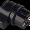 919.178 solid rubber angled plug, black, for Belgium/France