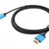 CA-HDMI22CU-0018BK Kabel HDMI wtyk z obu stron PVC HDMI 2.0,slim Dł: 1,8m czarny