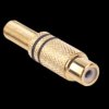 RCA Chinch Female Socket For Cable, Black Strips