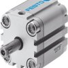 Pneumatyczny cylinder kompaktowy Festo 157245 Ø 80 mm Jednostronne działanie Action 15 mm AEVUZ-80-15-P-A Elastyczny