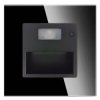 Lampka schodowa LED 230V 1.5W z czujką ruchu, światło białe 4500K - szklana ramka - czarny - Tawoia Glass