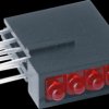 RTD2400R 4-fold LED module, red, Ø 2mm