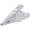 Stäubli 669575-29 XDK-1033 clip terminal, white, brass, serrated jaw, CAT III