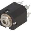 Złącze Jack 3,5mm, żeńskie, gniazdo, proste, stereo ACJS-MV35-5