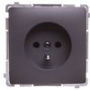 Simon Basic Gniazdo Pojedyncze Z/U 16A 250V Grafit Matowy Bmgz1.01/28