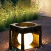 Lampa Solarna Ogrodowa LED KWADRUS Wbijana Zewnętrzna Kula 3000K LUMILED