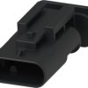 Plug, unequipped, 4 pole, straight, 1 row, black, 1-1564559-1