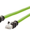 kabel LAN Metz Connect 142M2X15010, 1 szt., M12, CAT 6a, S/FTP, 1.00 m, zielony
