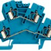 Multi level terminal block, spring balancer connection, 0.5-4.0 mm², 32 A, 8 kV, blue, 8670850000