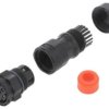 DC-05BMFB-QL8SPP Złącze okrągłe wtyk na przewód 5PIN żeński ze stykami IP68