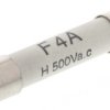Bezpiecznik 4A 6.3 x 32mmF 500V ac RS PRO