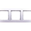 SONATA Ramka potrójna srebro mat R-3R/38