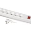 Przedłużacz Z Wyłącznikiem 6-Gniazd Z/U 10A 1,5M /Omy 3X1/ Biały Ps-670Ws...