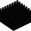 IC heatsink, (L x W x H) 40 x 40 x 6 mm, 14.6 to 5.8 K/W, black anodized, 10037039