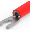 Insulated forked cable lug, 0.3-1.42 mm², AWG 22 to 16, M3.5, red, 52949-1