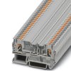Through terminal block, push-in connection, 0.14-4.0 mm², 2 pole, 24 A, 6 kV, gray, 3270110