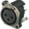 XLR panel socket, 3 pole, metal, NC3FBV2