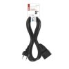 Przedłużacz 5 m / 1 gniazdo / czarny / PVC / 0,75 mm2 PC01305