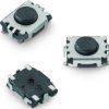 Short-stroke pushbutton, Form A (N/O), 50 mA/12 VDC, unlit , actuator (black), 160 g, SMD, 435171014816