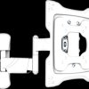 17.99.1148 TV wall bracket, tilting, swivelling, white, 25 kg