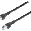 Patch cord SF/UTP 5e linka Cu PVC czarny 10m 26AWG Żyły: 8 CA00613.00C10