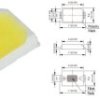 SMD 5730 BIAŁA NEUTRALNA 3V (3-3.8V) 150mA 45-50lm (10 SZT.) DIODA LED