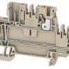 Through terminal block, push-in connection, 0.5-2.5 mm², 4 pole, 24 A, 8 kV, dark beige, 1548140000