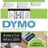Taśma do nadruku D1 DYMO S0720780, 6 mm x 7 m, Kolor taśmy: biały / Kolor nadruku: czarny DYMO S0720780, 6 mm x 7 m, Kol