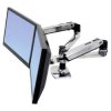 Ergotron 45-245-026 LX Dual Side-by-Side Monitor Arm, Up to 27", Polished Alu