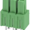Socket header, 3 pole, pitch 3.81 mm, straight, green, 1875438