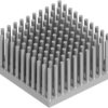 Pin heatsink, (L x W x H) 40 x 40 x 20 mm, 3.5 to 0.9 K/W, natural aluminum, 10006866