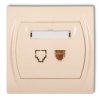 LOGO Gniazdo telefoniczne 1xRJ11 4-stykowy beżowy 1LGT-1 KARLIK