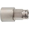 Push-in fitting, L 41 mm, 16 bar, brass, nickel-plated, for hose, 136775