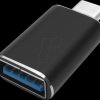 262111 USB 3.0 adapter, A socket to C plug, black