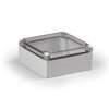 Obudowa Cubo D 120x122x56mm boki gładkie szare pokrywa przezroczysta IP67 PC DPCP121206T