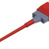 Clamp test probe, red, max. 4 mm, L 148 mm, CAT O, socket 4 mm, 973053101