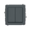 Deco Łącznik Jednobiegunowy Ze Schodowym (Osobne Zasilanie) Grafitowy Mat...