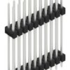 Pin header, 20 pole, pitch 2.54 mm, straight, black, SL1423520Z