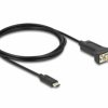 Delock USB 2.0 adapter [1x złącze męskie USB-C - 1x szeregowe (9 pin)] 64196