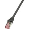 LogiLink CQ2053S RJ45 Patch Cable Cat 6 S/FTP 2m Black Flame-retardant