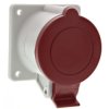 Złącze przemysłowe - zasilające 32A Gniazdo 415 V 3P + E Scame Czerwony Montaż na panelu IP44