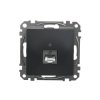 Gniazdo komputerowe RJ45 kat. 5e STP, czarny antracyt, Sedna Design i Elements SDD114451S