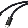 Renkforce Kabel USB USB4® Złącze męskie USB-C®, Złącze męskie USB-C® 1.00 m czarny skręcona para RF-6056886